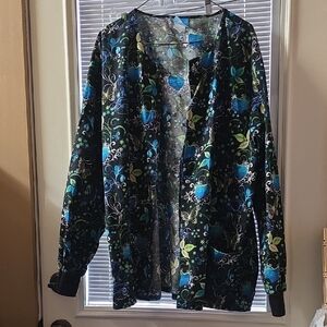 Floral Patterned Open Cardigan